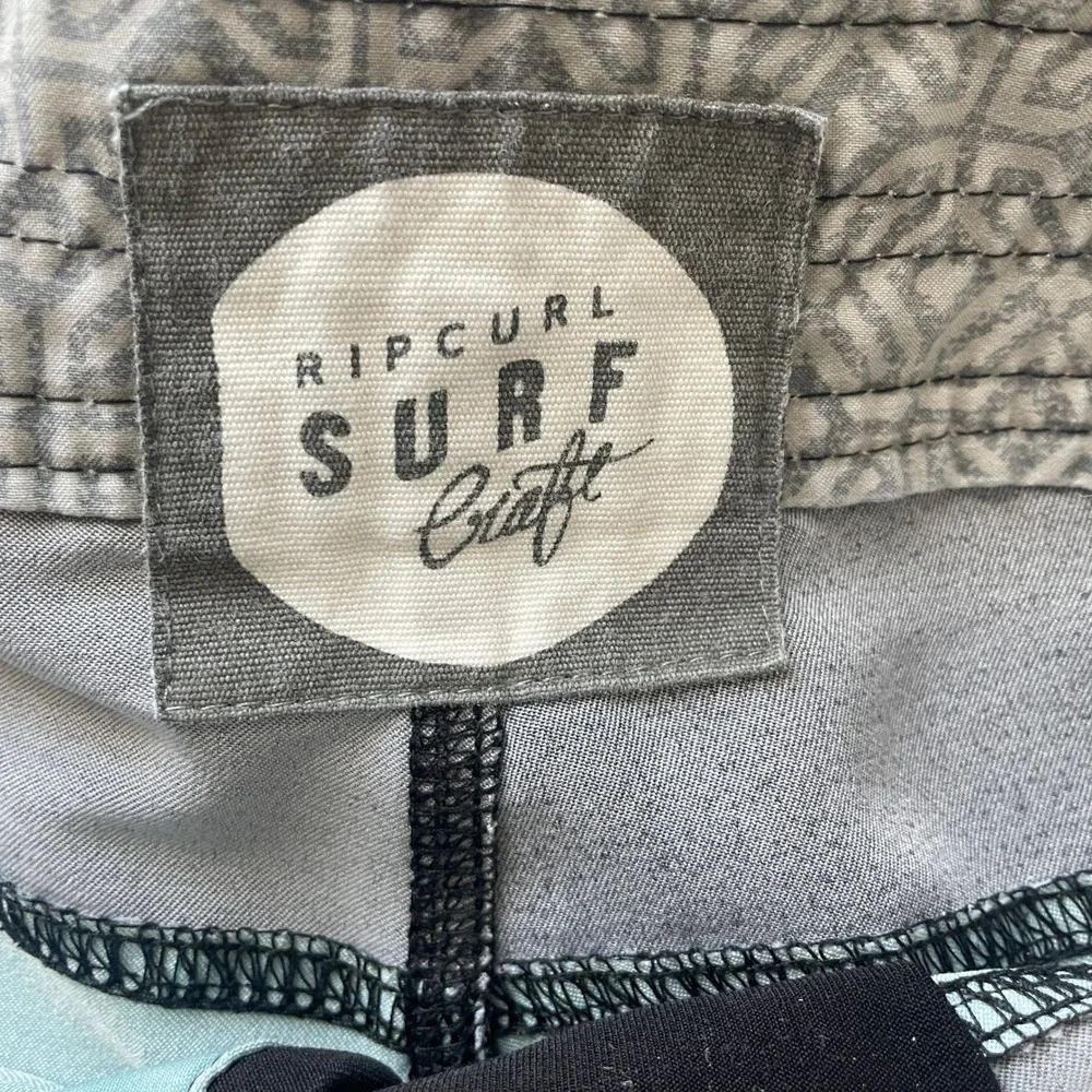 Rip Curl Surf Craft Men's Board Shorts/Swim Size 34 Blue/Gray‎ w/Back Pocket